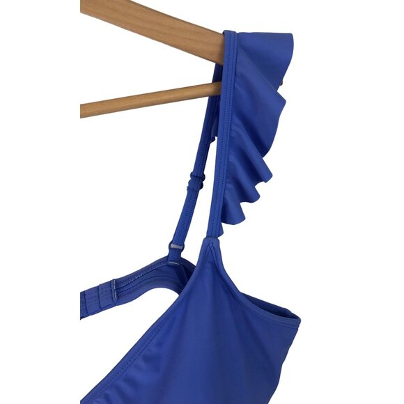 No Boundaries Womens Size XL (15-17) Blue Ruffle Bralette Bikini Swim Top - Picture 5 of 9